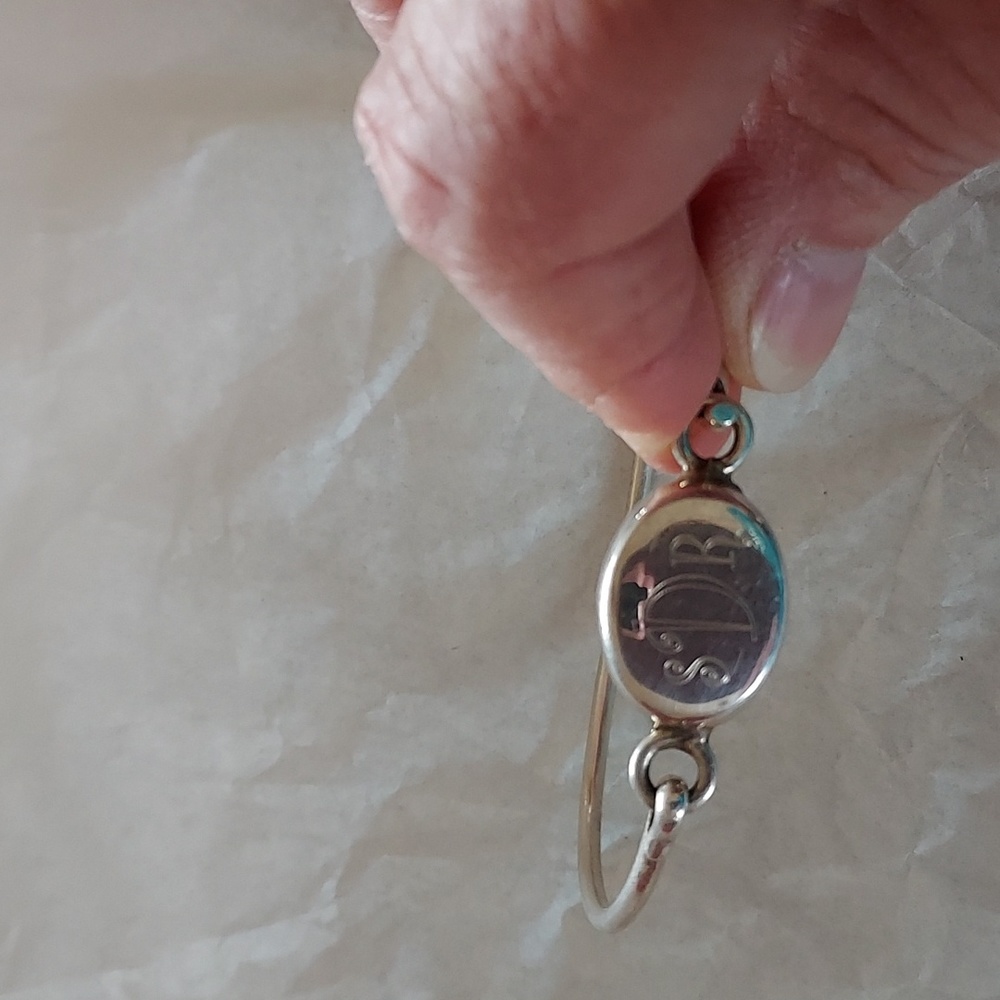 STERLING SILVER BRACELET Engraved  SDR beautiful